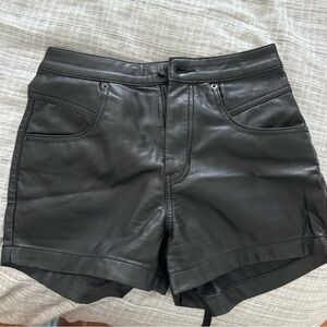 Free People Leather Shorts
